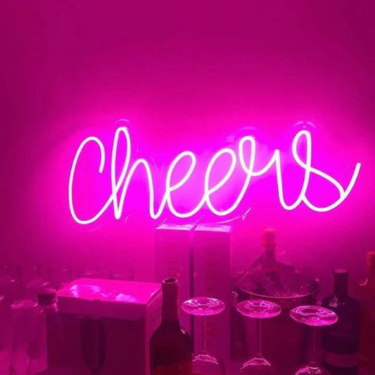 Cheers Neon Sign For Party