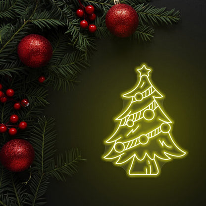 Christmas Decorated Tree Neon Signs