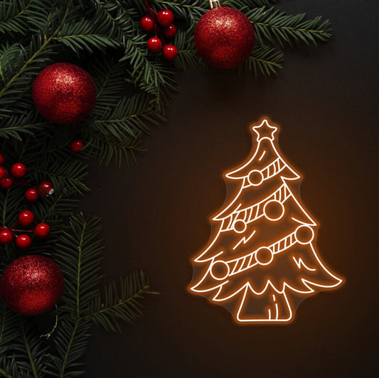 Christmas Decorated Tree Neon Signs