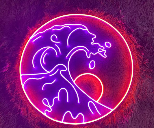 Sun With Waves Neon Sign