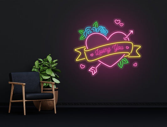 Valentine Day Laving You Neon Sign