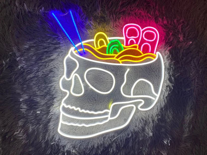 Skull Ramen Neon Sign