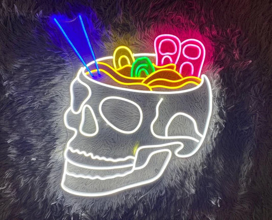 Skull Ramen Neon Sign
