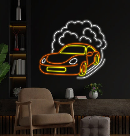 Speed Car Drifting Neon Sign