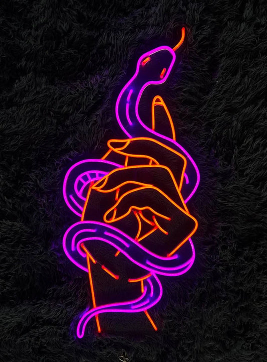 Snake In Hand Led Neon Sign