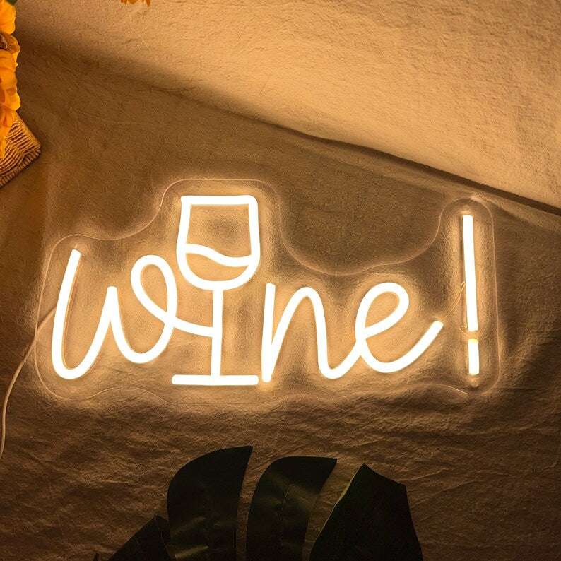 Wine Glass Neon Sign For Bar, Hotels, Clubs & Pubs
