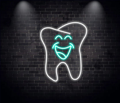Tooth Smile Neon Sign For Dental Clinic