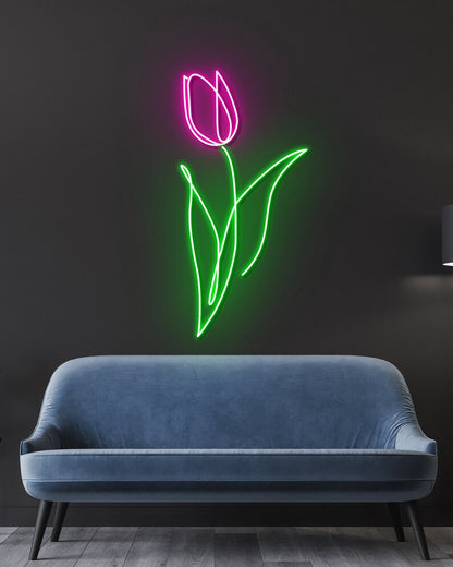 Tulip Art Neon Sign