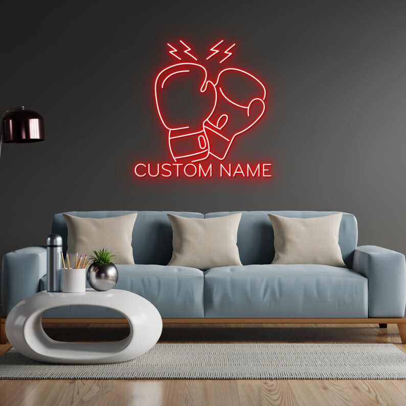 Boxing Gloves Personalized King Boxer Name Sign