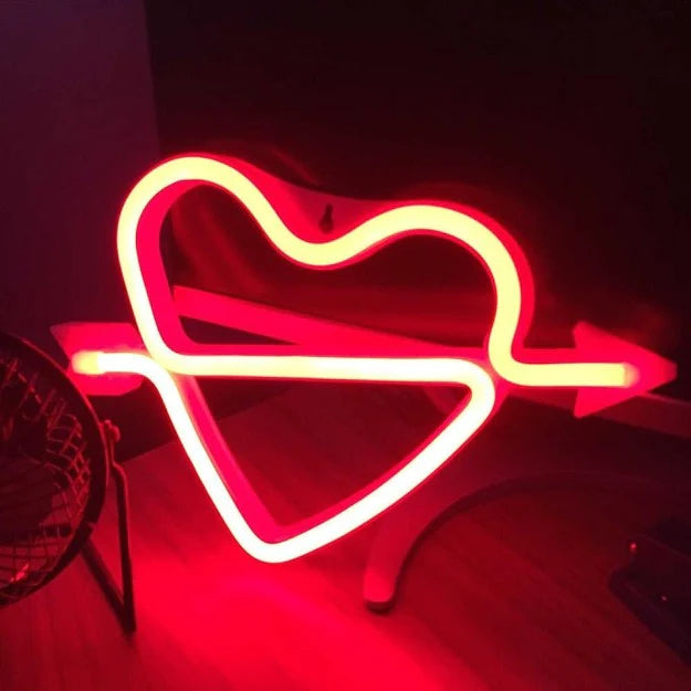 Cupid Heart Mini Neon Sign